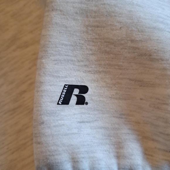 Russell men's M 38-40 Fusion Knit hoodie with 2 way zipper, light gray New - Picture 3 of 7